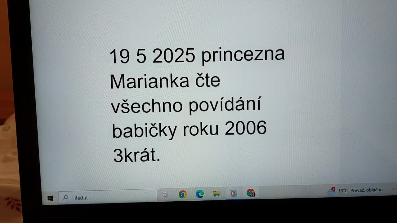 19 5 2025 princezna Marianka Mimapinková s překladačem říkají babička 2006 mp4