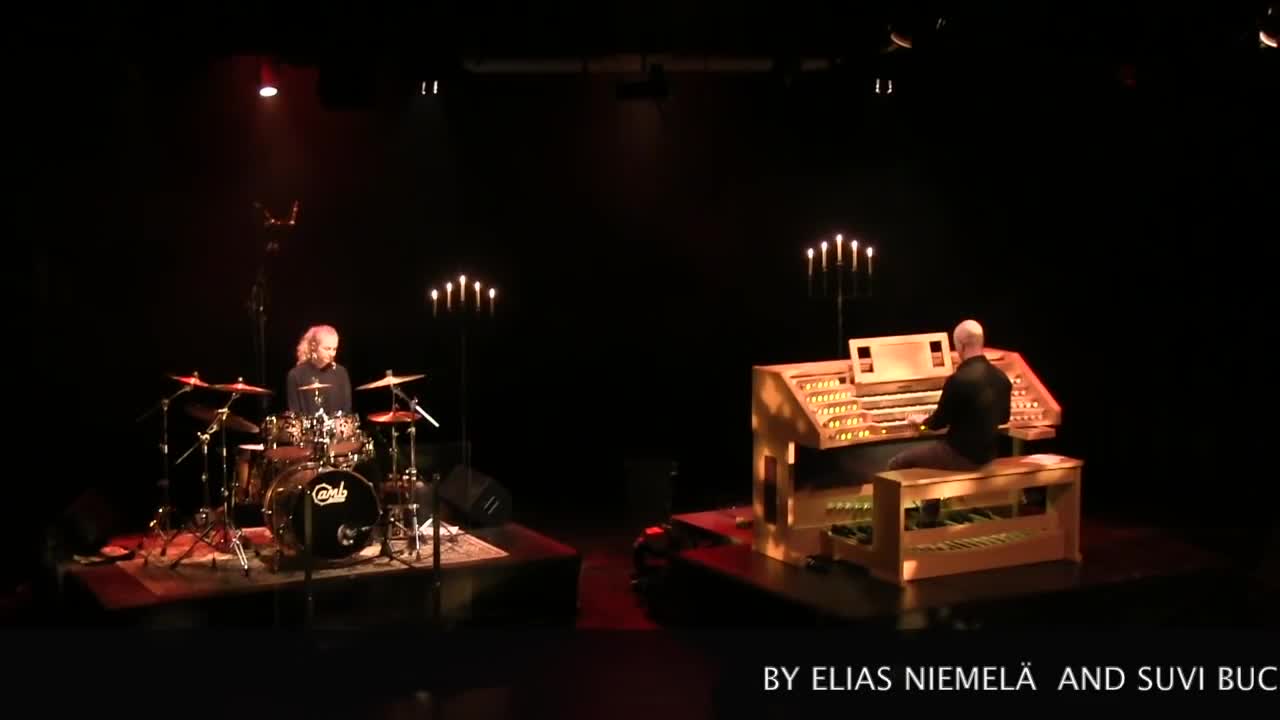 DRUMORG Popcorn with church organ and drums by Elias Niemelä and Suvi Buckman mp4
