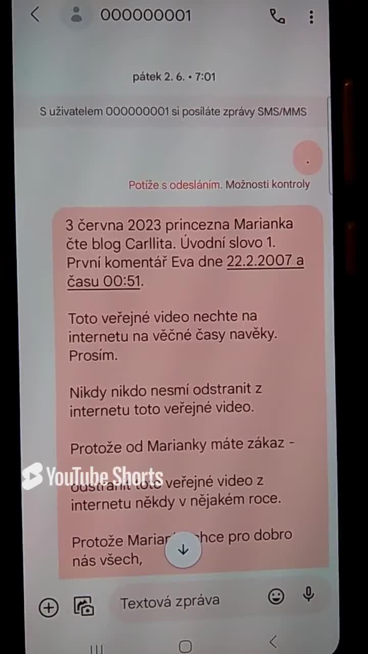 3 června 2023 princezna Marianka přečetla nahlas blog Carllita Úvodní slovo 1 První komentář mp4