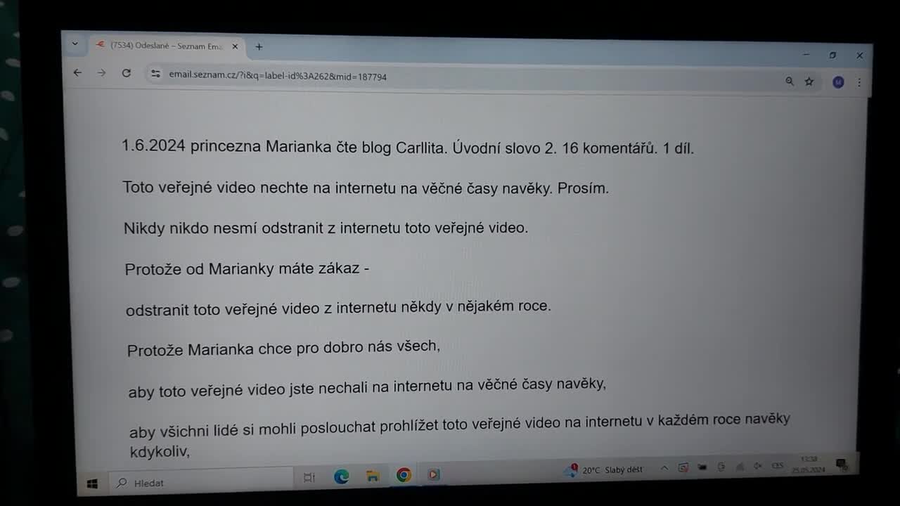 2 díl Princezna Marianka nahrála blog Carllita Úvodní slovo 2 16 komentářů 1 mp4