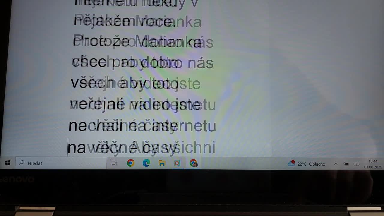 1 8 2025 princezna Marianka Mimapinková povídá o škrábanci který poškozuje zrak mp4